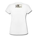BLACK & WHITE COLLECTION WOMEN'S V-NECK T-SHIRT - white