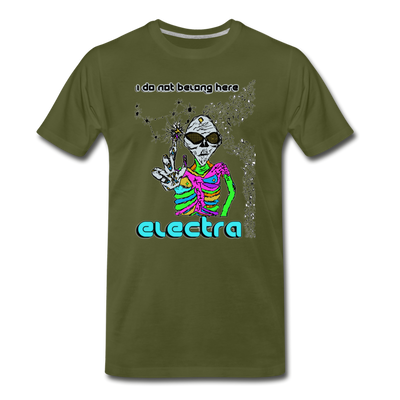 I DO NOT BELONG HERE - ELECTRA - olive green