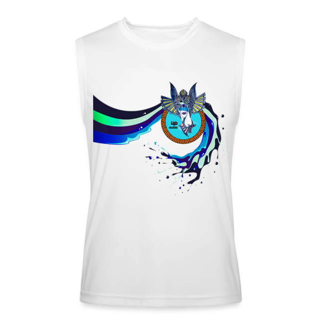 LYD COLLECTION "ZAFIRA" Men’s Performance Sleeveless Shirt - white