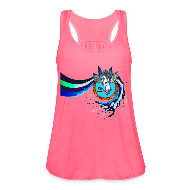 LYD COLLECTION "ZAFIRA" Women's Flowy Tank Top by Bella - neon pink