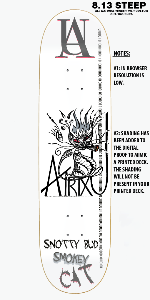 Original Art Skateboard Decks by ATRIXU