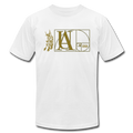"Atrix Universe Defined" Metallic Gold & Silver Flex Print - white