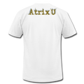 "Atrix Universe Defined" Metallic Gold & Silver Flex Print - white