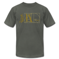 "Atrix Universe Defined" Metallic Gold & Silver Flex Print - asphalt