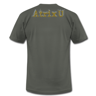 "Atrix Universe Defined" Metallic Gold & Silver Flex Print - asphalt