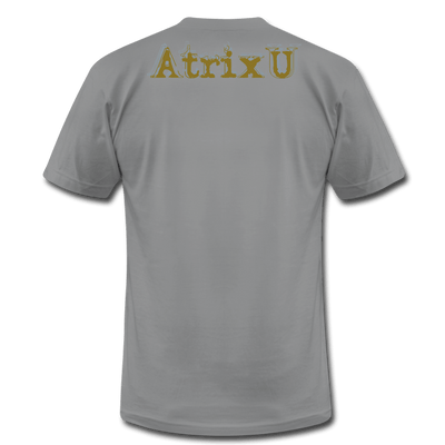 "Atrix Universe Defined" Metallic Gold & Silver Flex Print - slate
