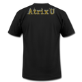 "Atrix Universe Defined" Metallic Gold & Silver Flex Print - black