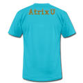 "Atrix Universe Defined" Metallic Gold & Silver Flex Print - turquoise