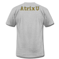 "Atrix Universe Defined" Metallic Gold & Silver Flex Print - heather gray