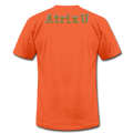 "Atrix Universe Defined" Metallic Gold & Silver Flex Print - orange