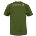 "Atrix Universe Defined" Metallic Gold & Silver Flex Print - olive
