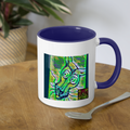 AtrixU High Cat Coffee Mug - white/cobalt blue