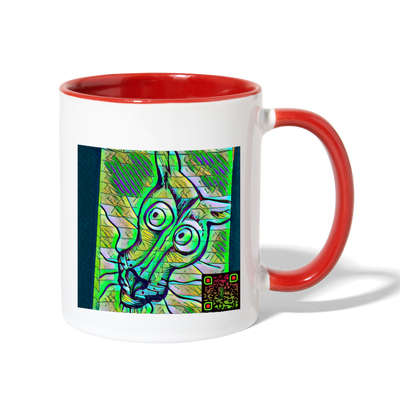 AtrixU High Cat Coffee Mug - white/red