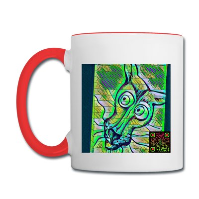 AtrixU High Cat Coffee Mug - white/red
