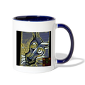 AtrixU High Cat Coffee Mug - white/cobalt blue
