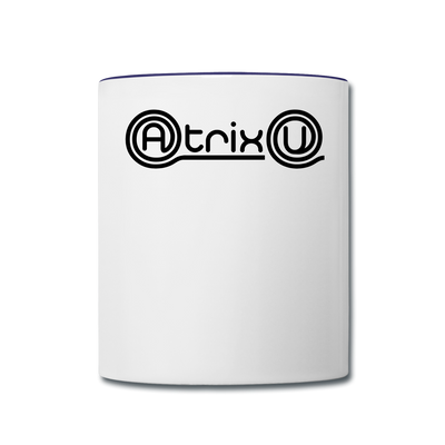 AtrixU High Cat Coffee Mug - white/cobalt blue