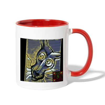 AtrixU High Cat Coffee Mug - white/red