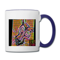 AtrixU High Cat Coffee Mug - white/cobalt blue