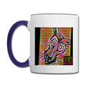 AtrixU High Cat Coffee Mug - white/cobalt blue