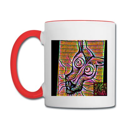AtrixU High Cat Coffee Mug - white/red