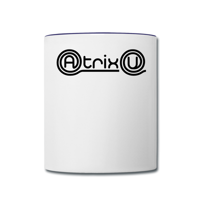AtrixU High Cat Coffee Mug - white/cobalt blue