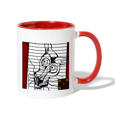 AtrixU High Cat Coffee Mug - white/red