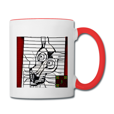 AtrixU High Cat Coffee Mug - white/red