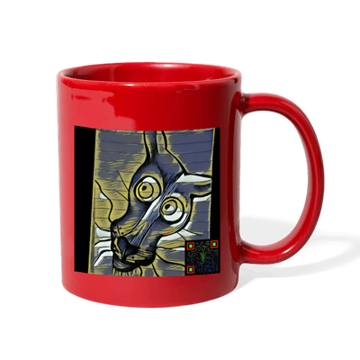 AtrixU High Cat Coffee Mug - red