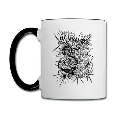 ATRIXU BLACK & WHITE COLLECTION COFFEE MUG - white/black