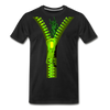 "UNZZZIPED" - black