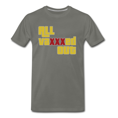 "ALL VAXXXED OUT" - asphalt gray