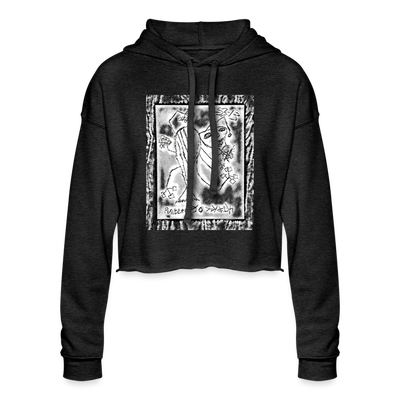 BLACK & WHITE COLLECTION Women's Cropped Hoodie - deep heather