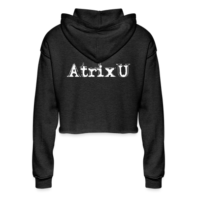 BLACK & WHITE COLLECTION Women's Cropped Hoodie - deep heather