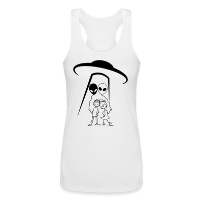 OBDUCTION Women’s Performance Racerback Tank Top - white