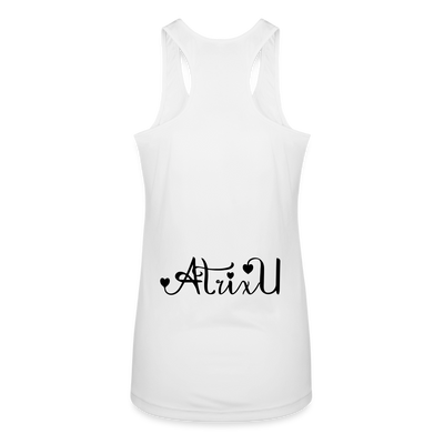 OBDUCTION Women’s Performance Racerback Tank Top - white