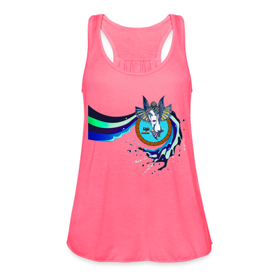 LYD COLLECTION "ZAFIRA" Women's Flowy Tank Top by Bella - neon pink