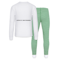LYD COLLECTION "ZAFIRA" Unisex Pajama Set - white/green stripe