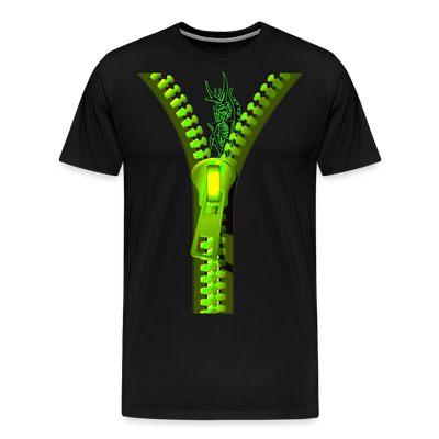 "UNZZZIPED" Men's Premium T-Shirt - black