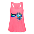 "Zafira" Women's Flowy Tank Top by Bella - neon pink